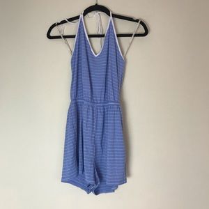 CLEARANCE Forever 21 NWT blue stripe halter romper